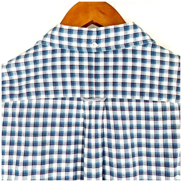 Ralph Lauren Shirt Mens S Button Down Collar Blue White Plaid Short Sleeves - Picture 4 of 7